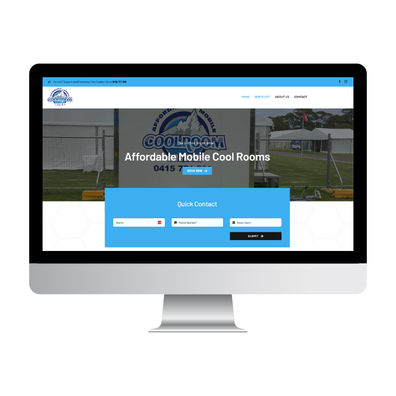 Affordable Mobile Coolroom Hire Website