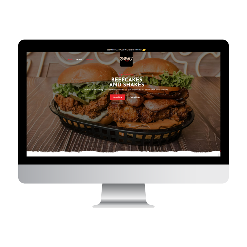 Beef Cakes & Shakes Website